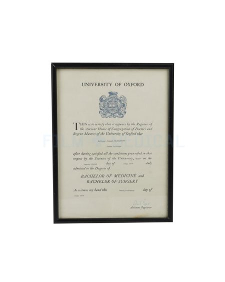 Medical Certificate University Of Oxford A4